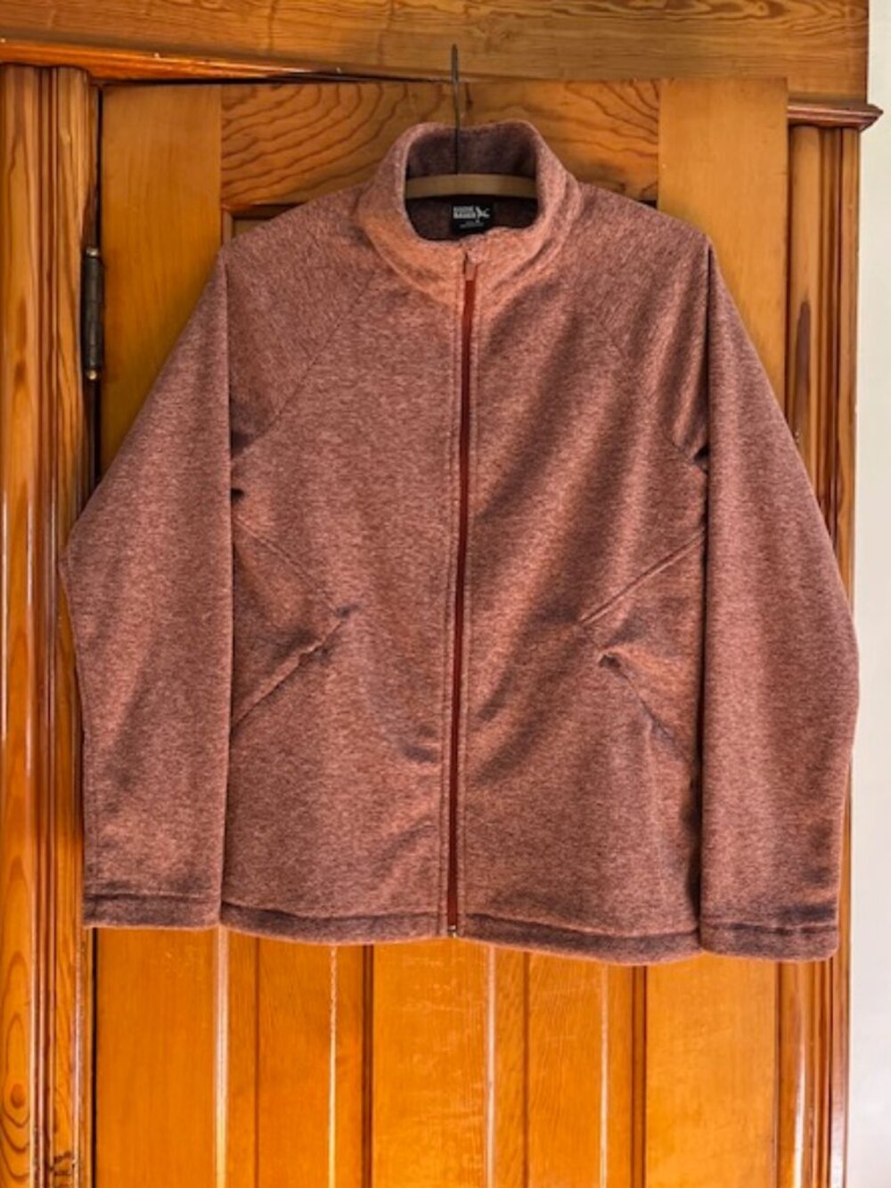 Eddie Bauer Heathered Sweater-Fleece Full-Zip Jacket Woman  Medium